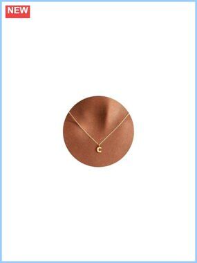14K Gold-Plated Initial Necklace 16" with Extender Pendant Women Jewelry Gift